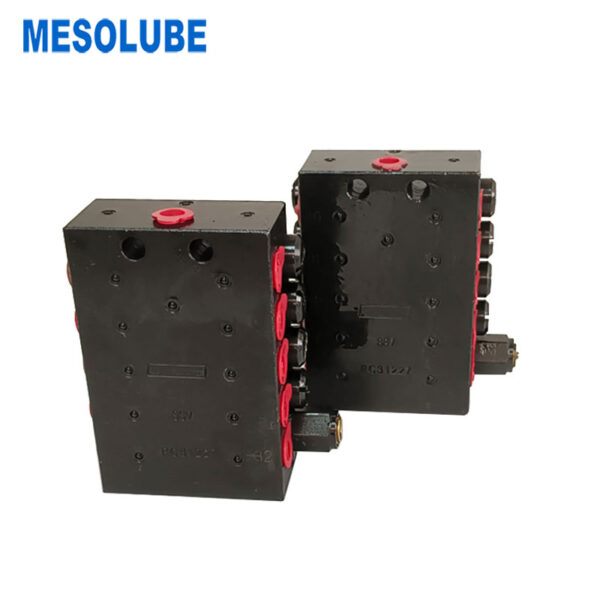 The metering devices can be equipped with an indicator pin which is connected to the piston and moves back and forth during lubricant distribution.  If there is a blockage in the system,