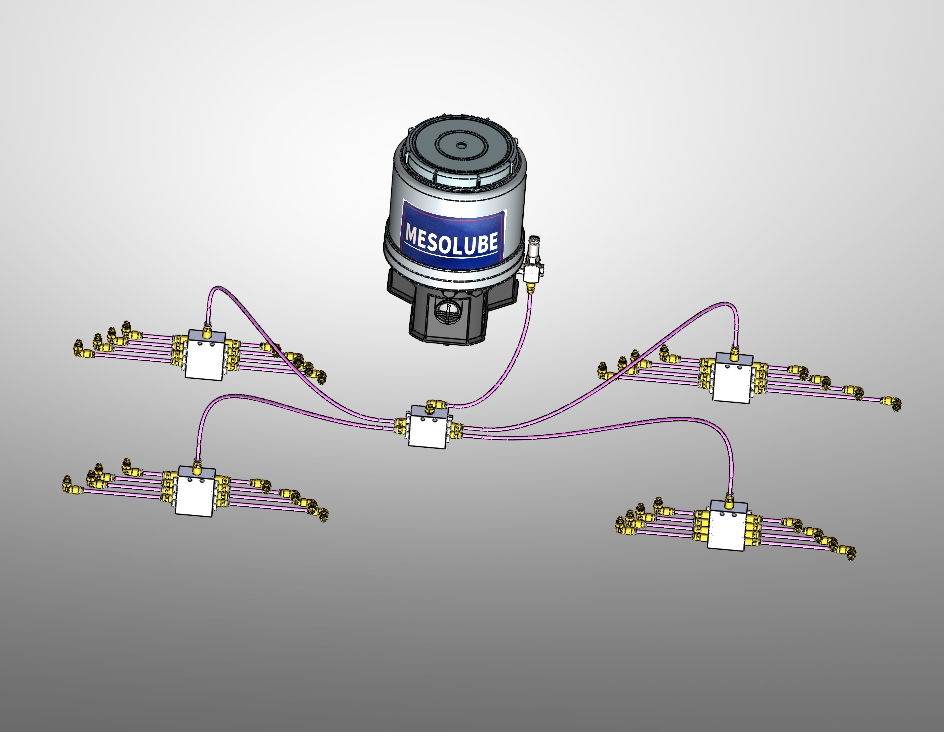 lubrication system for excavator